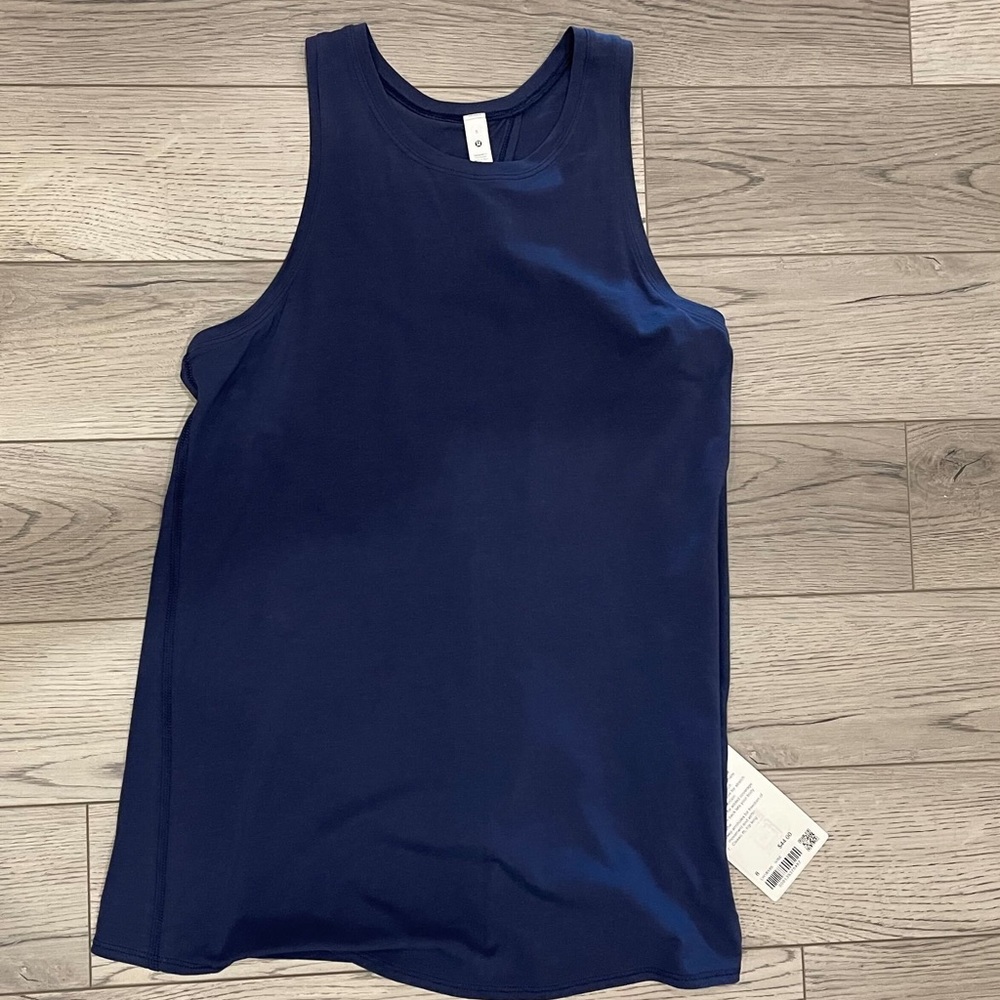 Lululemon Navy All tied up Tank.
